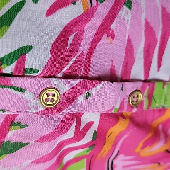 Buckhead Betties Flamingo Med Womans Blouse - Picture 7 of 9